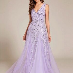 Ever Pretty Lavender Maxi Dress - Size 8